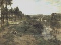 Troupeau au bord de leau 1904 Leben auf dem Land Leon Augustin Lhermitte Landschaften Bach